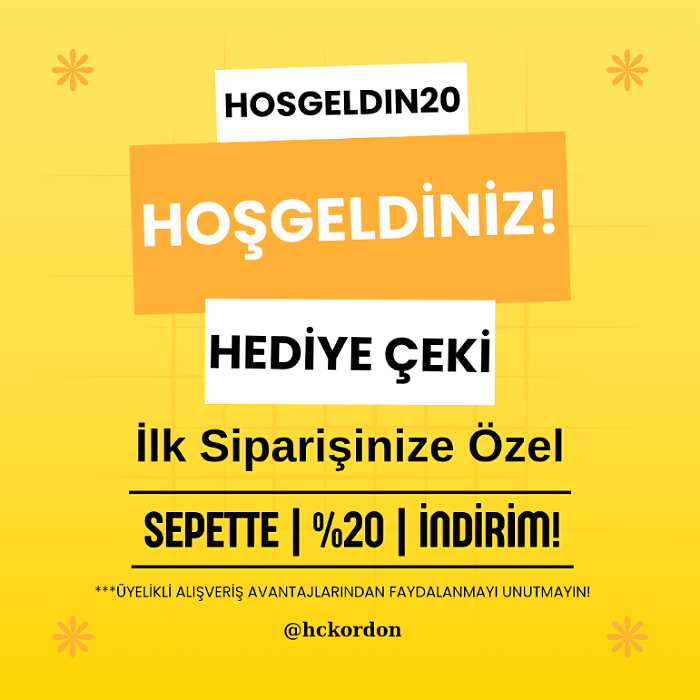 ÜYELERİMİZE ÖZEL HEDİYE ÇEKİ  '' SEPETTE %20 İNDİRİM! ''