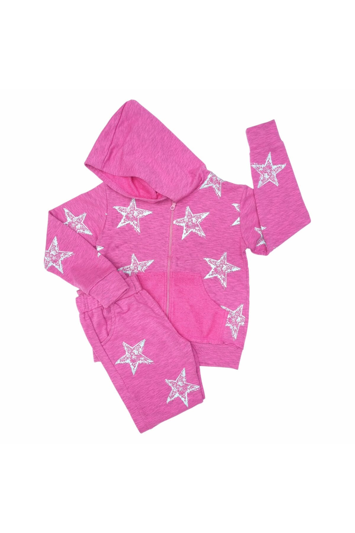 Pelops Kız Çocuk Spor Eşofman Takım Pembe - 8-9 Yaş