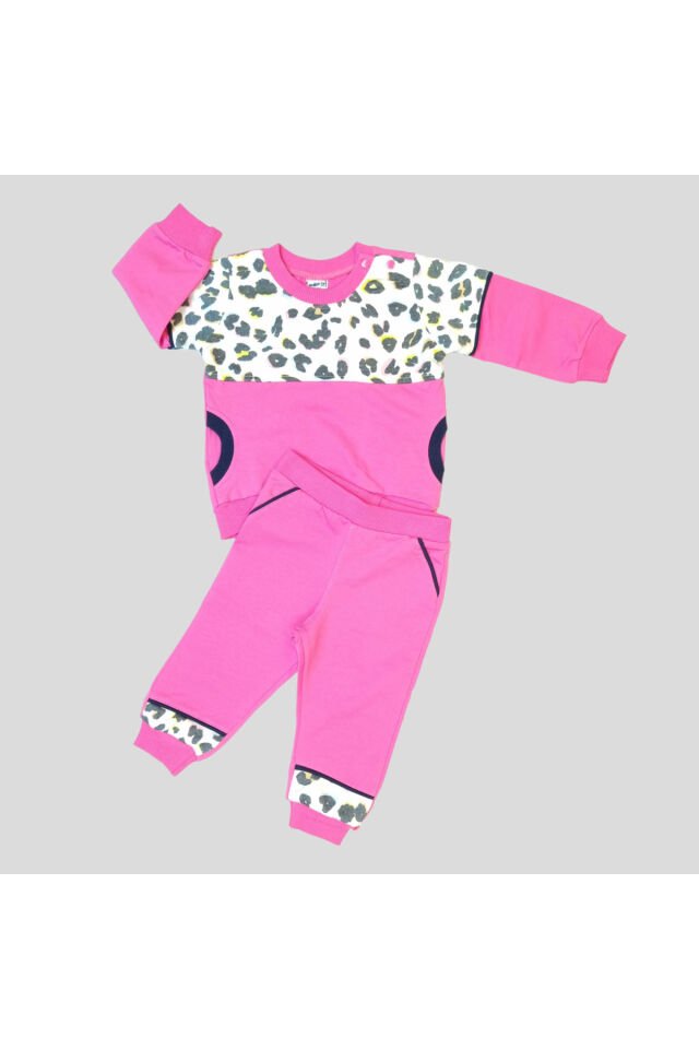 Pafim Kız Bebek Spor Eşofman Takım Pembe - 12 Ay