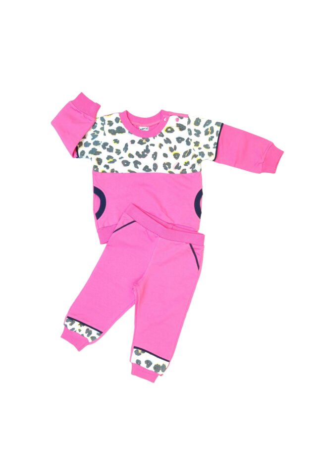 Pafim Kız Bebek Spor Eşofman Takım Pembe - 18 Ay