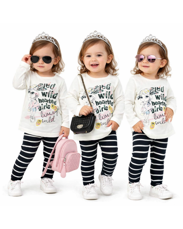 Popshops Kız Bebek Spor Taytlı Takım