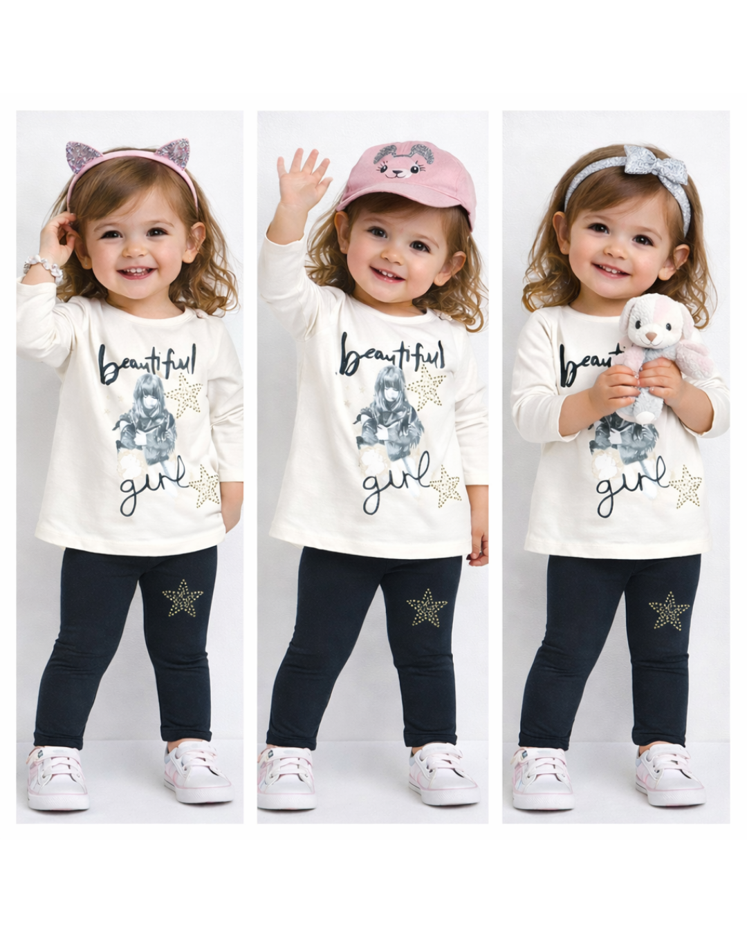 Sani Kız Bebek Spor Taytlı Takım