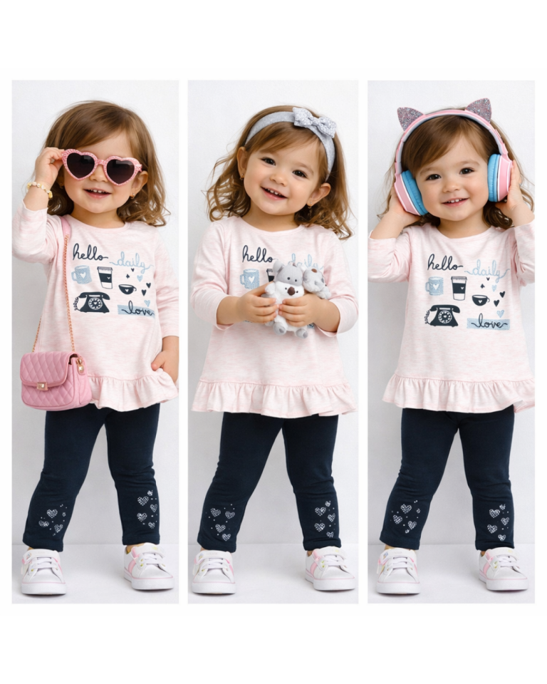 Sani Kız Bebek Spor Taytlı Takım