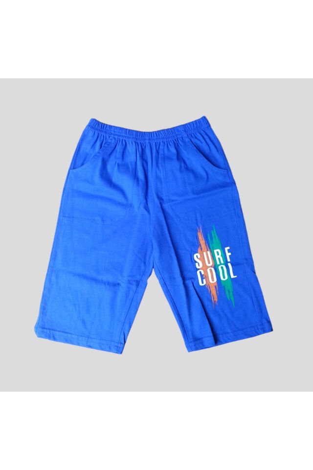 Pelops Erkek Çocuk California Surf Cool Şortlu Yazlık Takım Beyaz - 7-8 Yaş