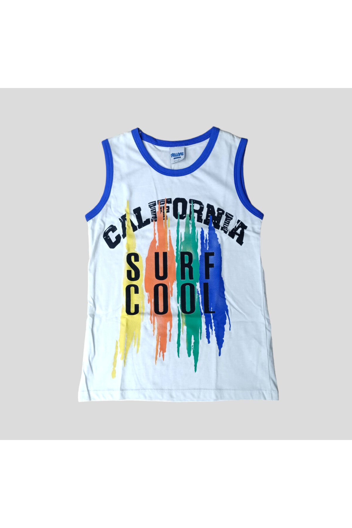 Pelops Erkek Çocuk California Surf Cool Şortlu Yazlık Takım Beyaz - 7-8 Yaş