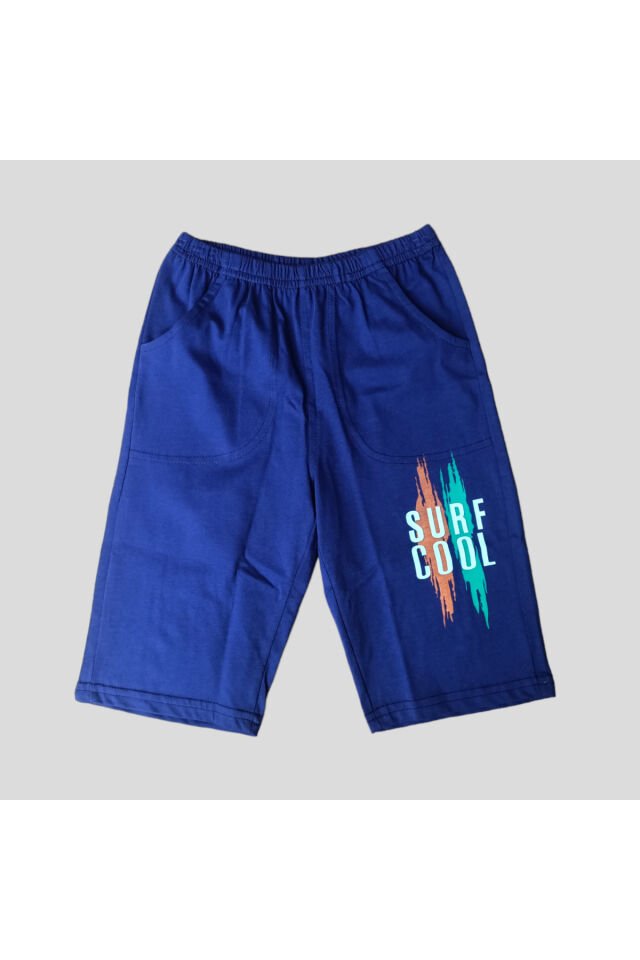Pelops Erkek Çocuk California Surf Cool Şortlu Yazlık Takım Yeşil - 7-8 Yaş