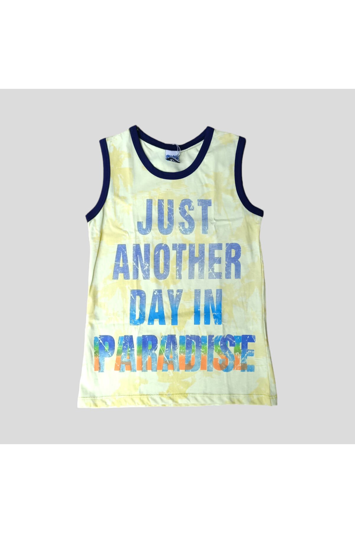 Pelops Erkek Çocuk Just Another Day İn Paradise Şortlu Yazlık Takım Sarı - 8-9 Yaş