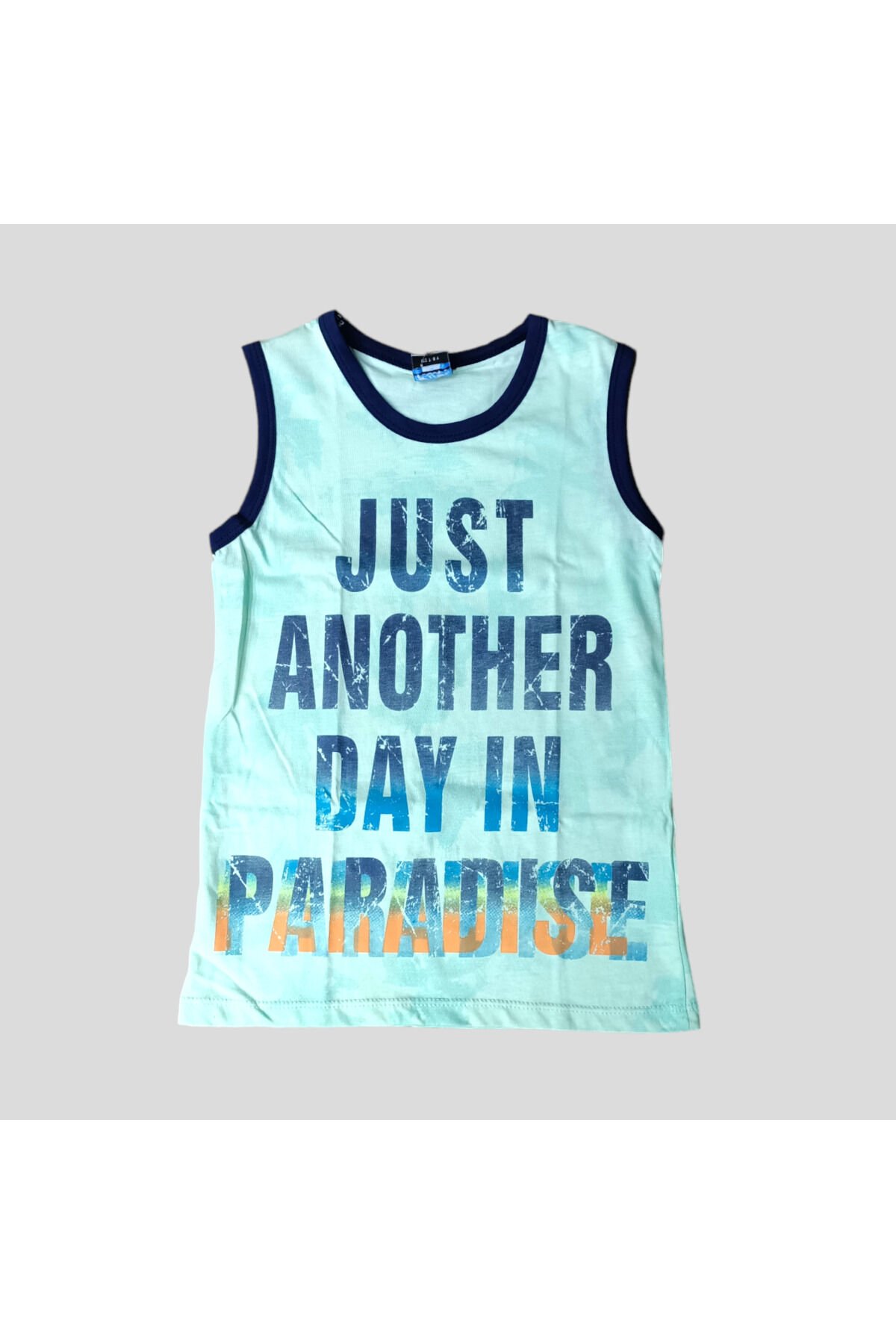 Pelops Erkek Çocuk Just Another Day İn Paradise Şortlu Yazlık Takım Yeşil - 7-8 Yaş