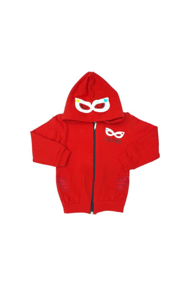 Popshops Kız Çocuk Spor Eşofman Takım Kırmızı - 5-6 Yaş