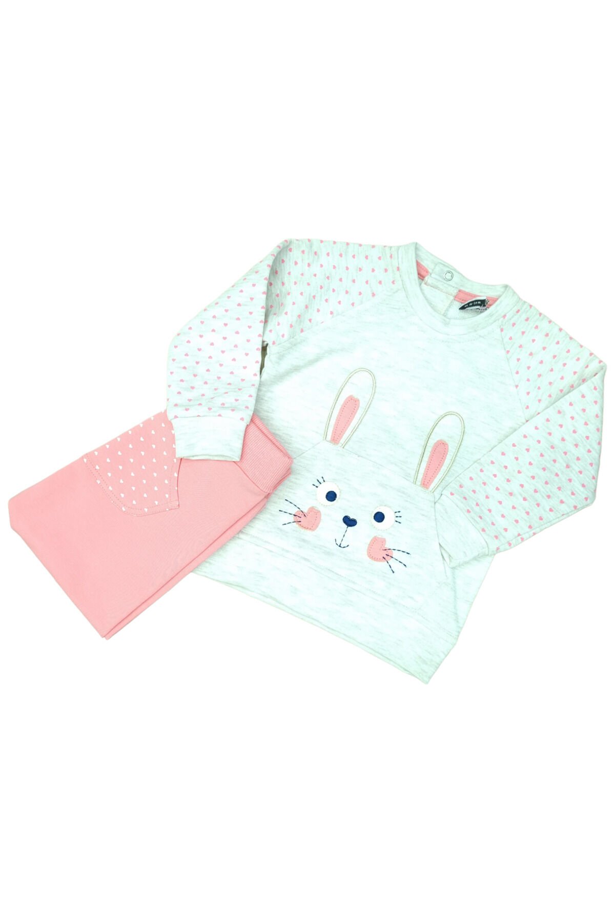 Pelops Kız Bebek Spor Eşofman Takım Pembe - 12-18 Ay