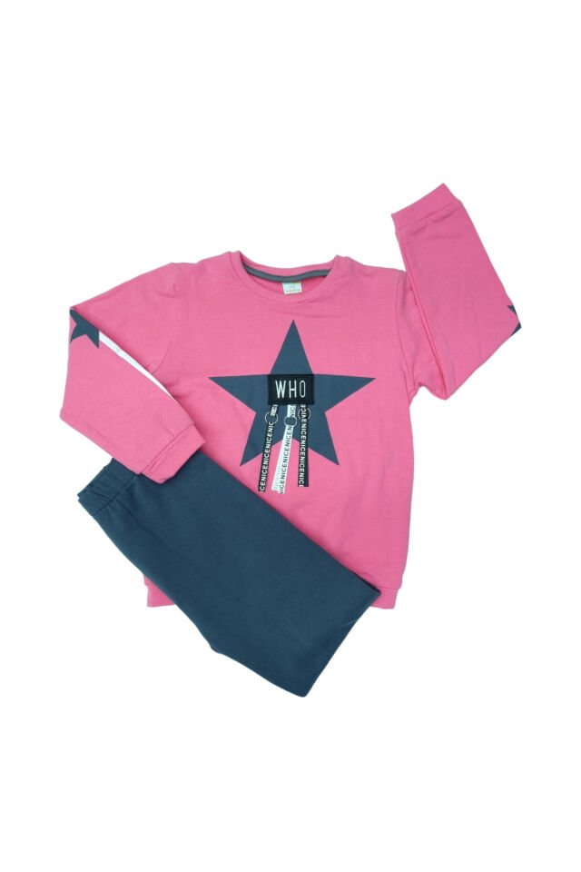 Popshops Kız Çocuk Spor Eşofman Takım Pembe - 9-10 Yaş