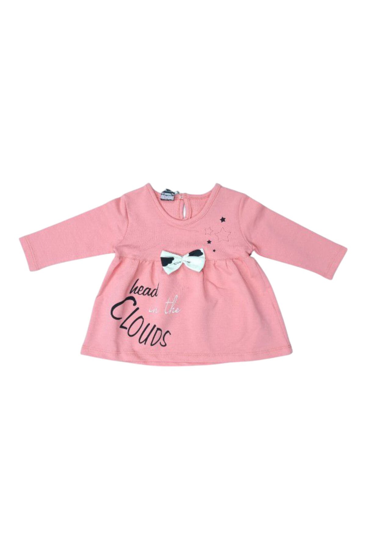 Pelops Kız Bebek Penye Tunik Elbise Pembe - 6-9 Ay