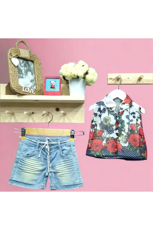 Miss Elitte Kız Bebek Şortlu Takım