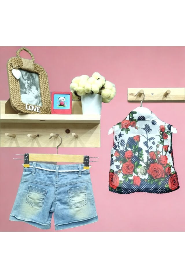 Miss Elitte Kız Bebek Şortlu Takım