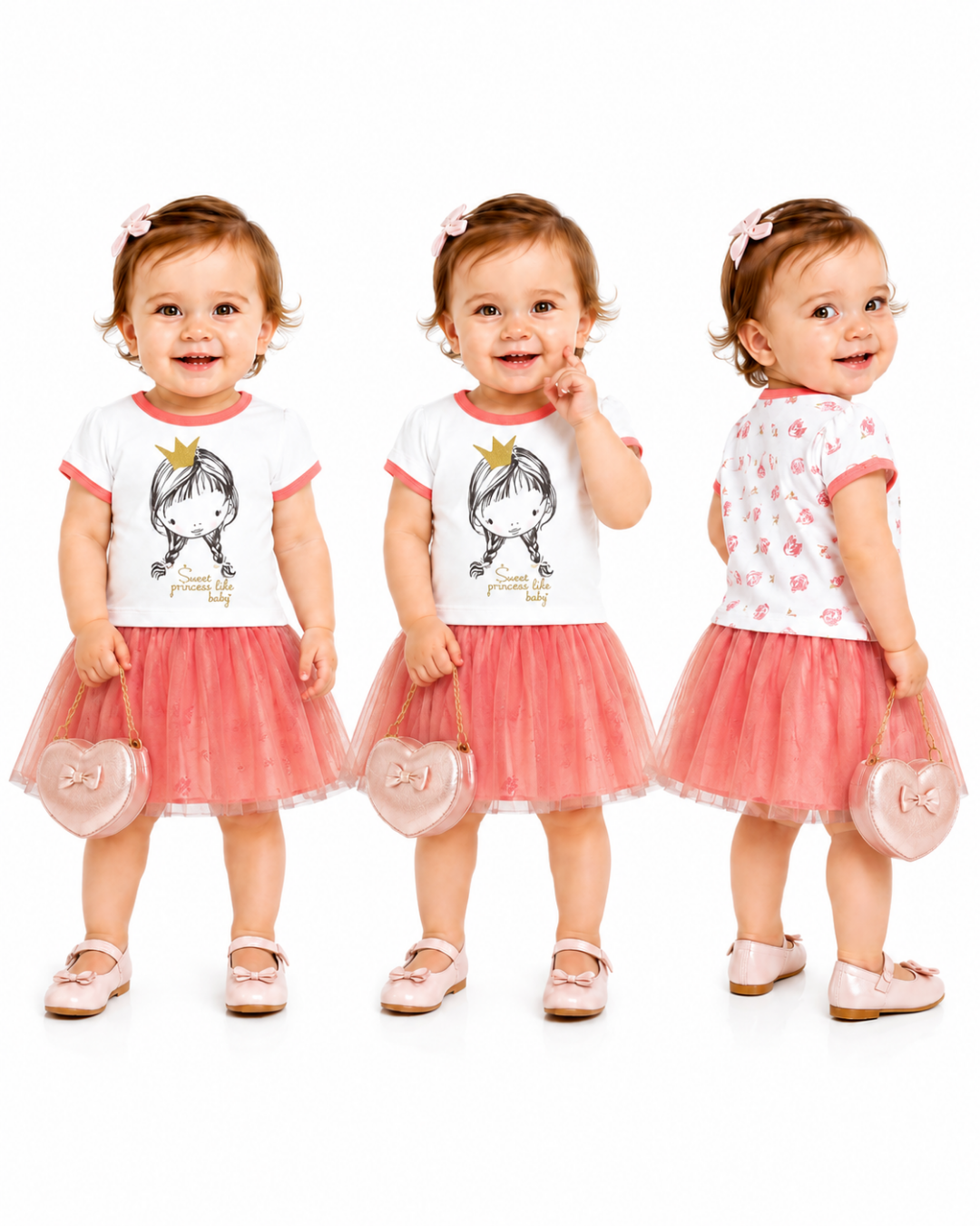 Bebetto Kız Bebek Etekli Yazlık Takım