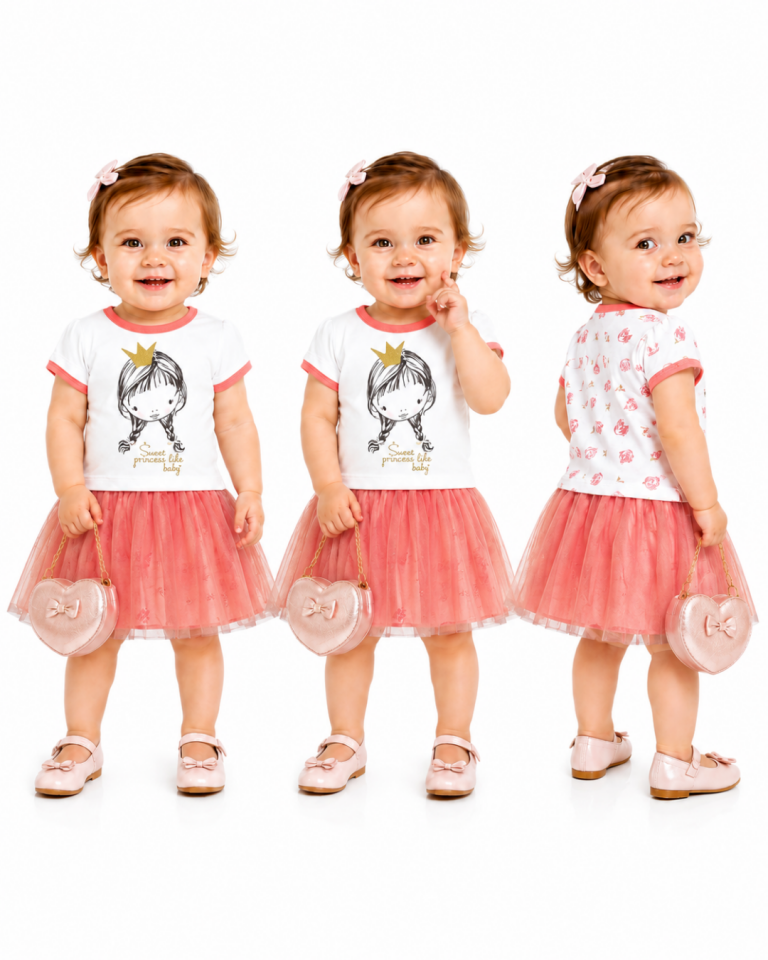 Bebetto Kız Bebek Etekli Yazlık Takım