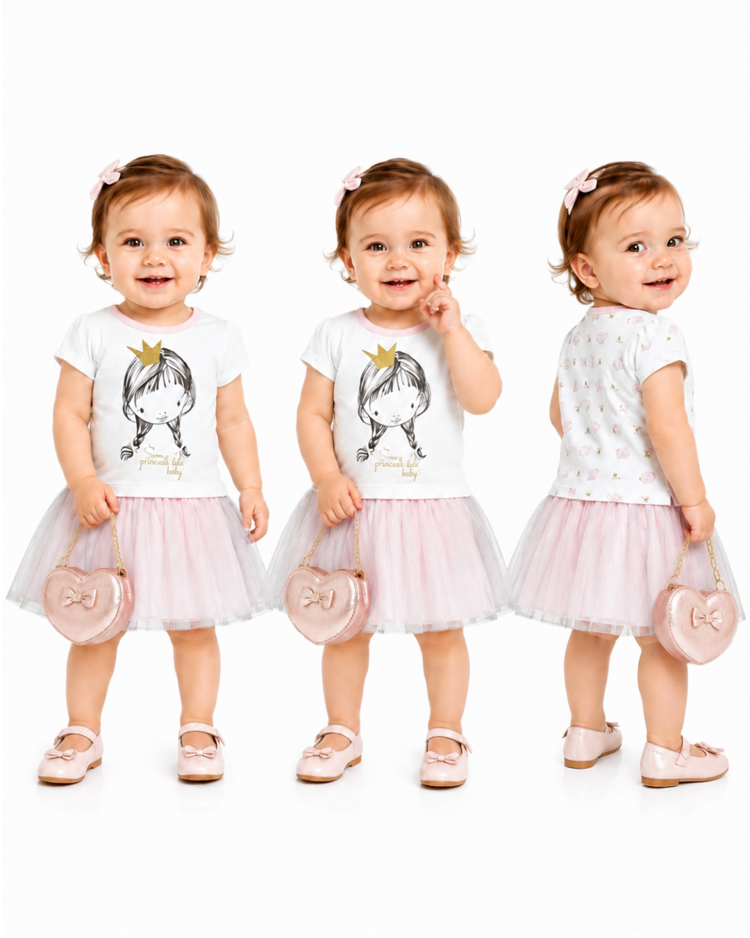 Bebetto Kız Bebek Etekli Yazlık Takım