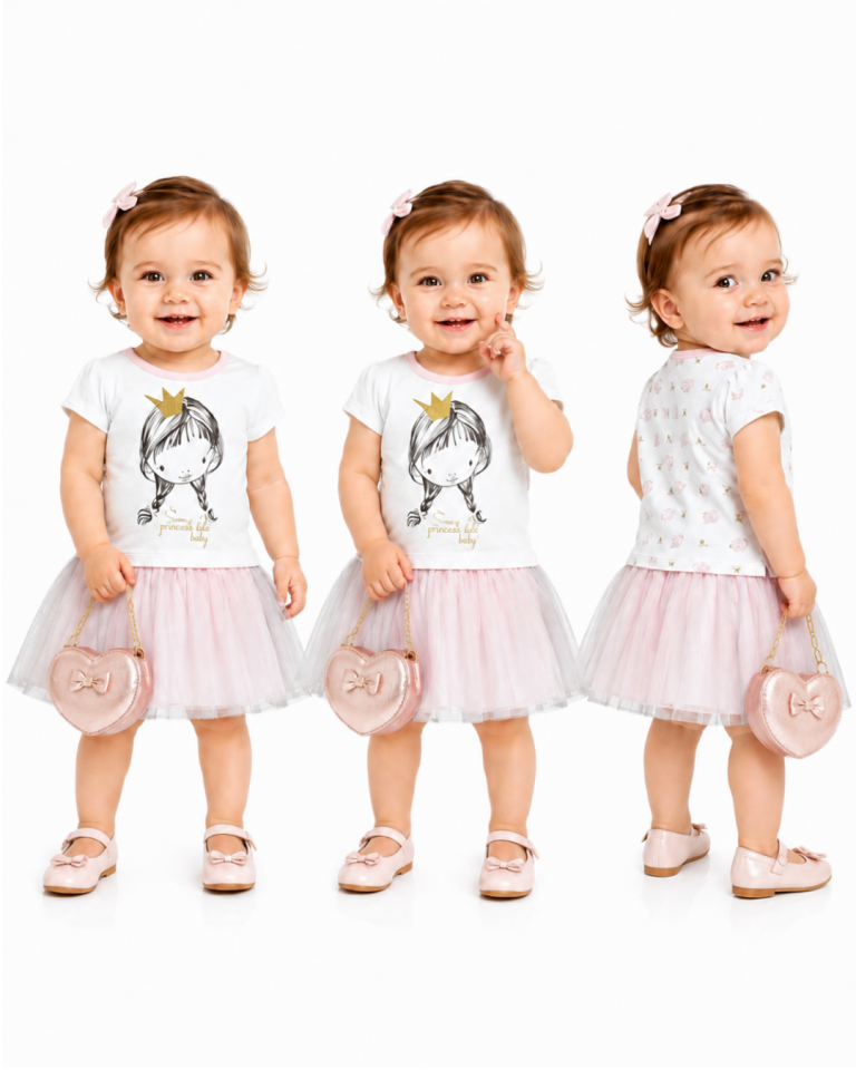 Bebetto Kız Bebek Etekli Yazlık Takım