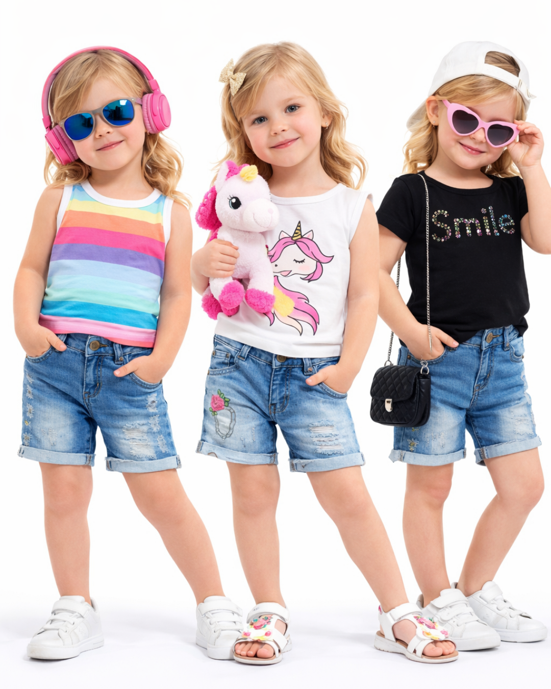 Sercino Kız Bebek Yazlık Kot Şort