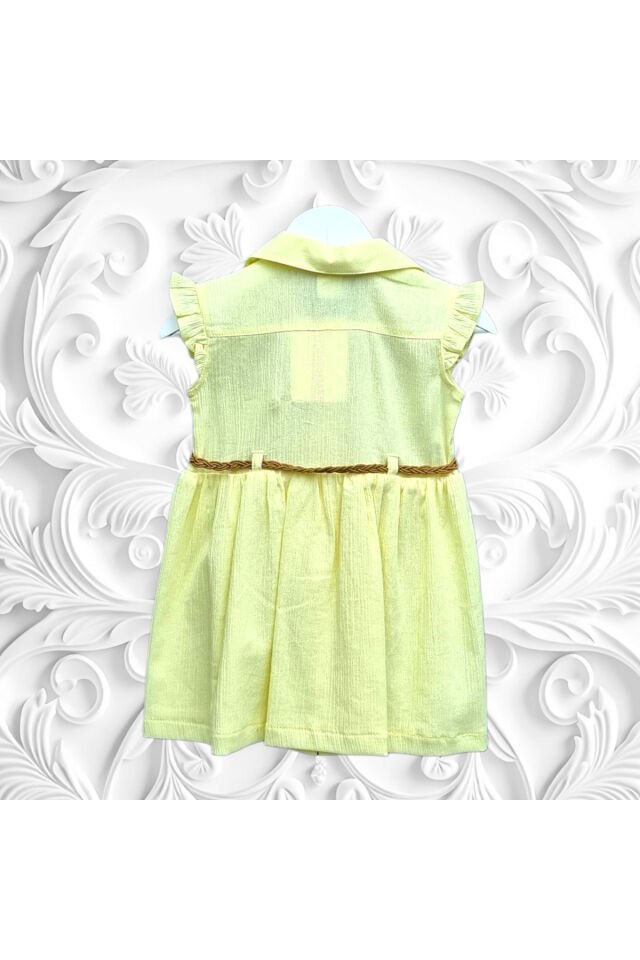 Wizzy Kız Bebek Yazlık Keten Elbise
