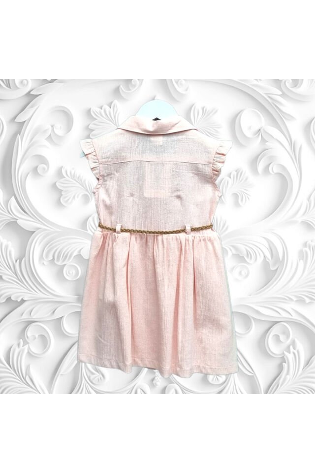 Wizzy Kız Bebek Yazlık Keten Elbise