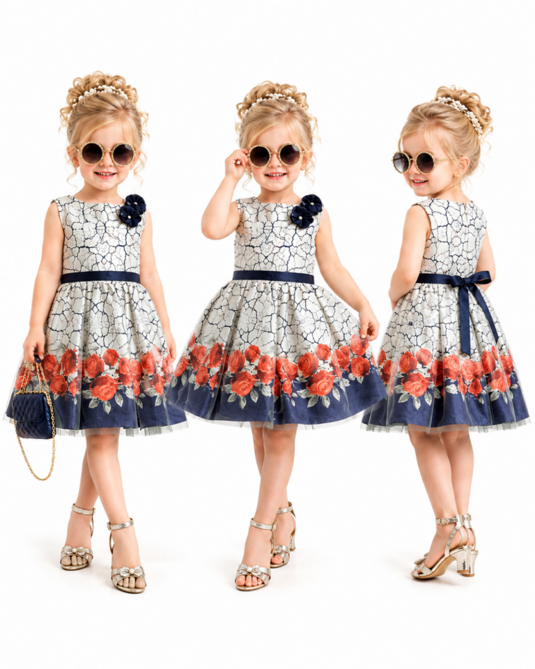 Baby Rose Kız Bebek Yazlık Abiye Elbise