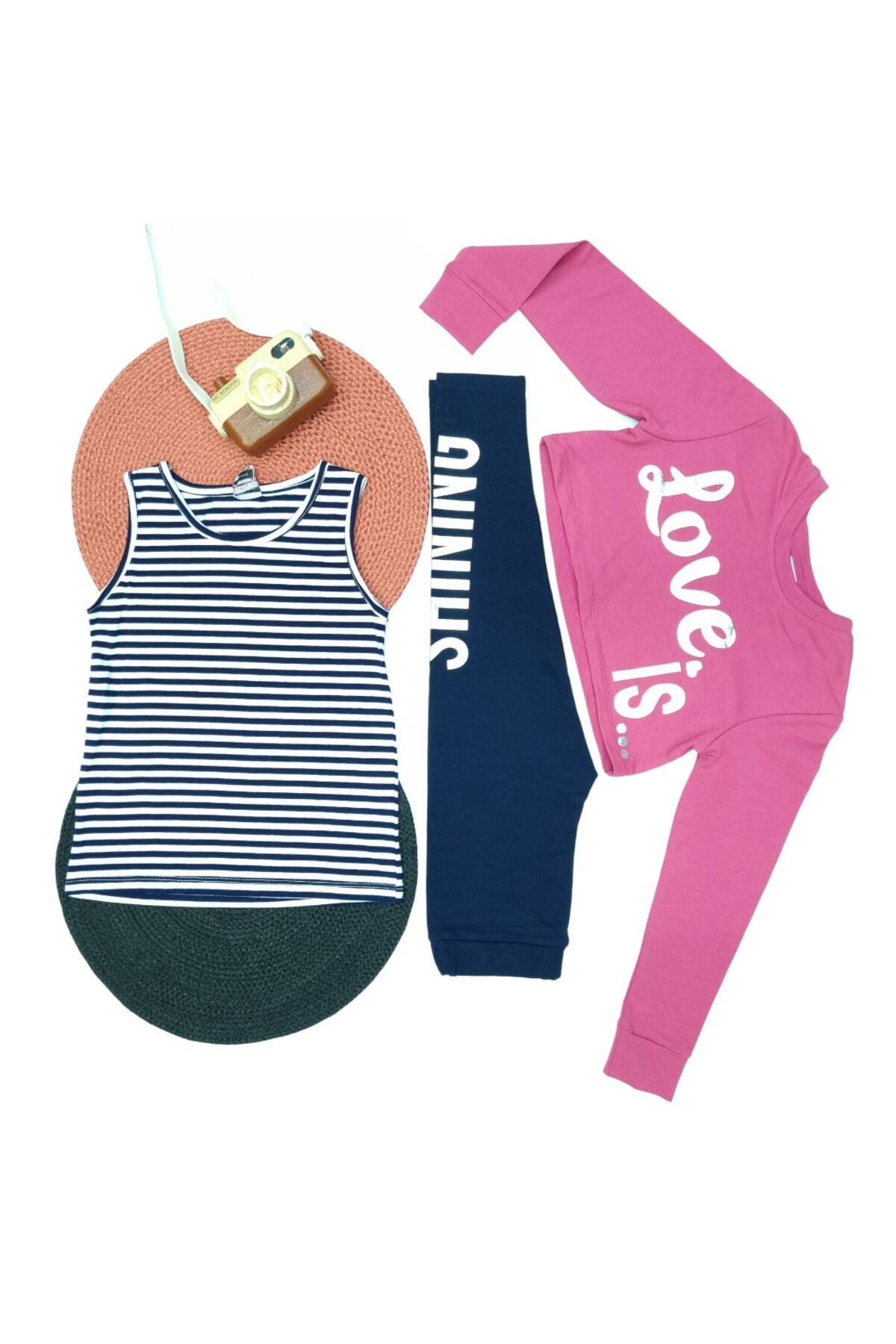 Pelops Kız Çocuk Üçlü Spor Eşofman Takım