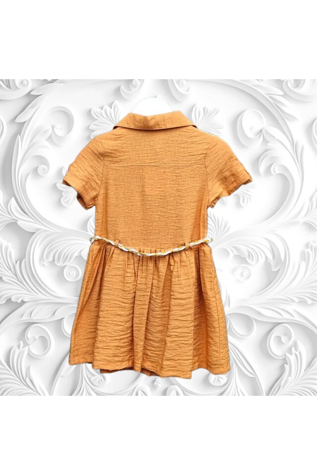 Wizzy Kız Bebek Yazlık Keten Elbise