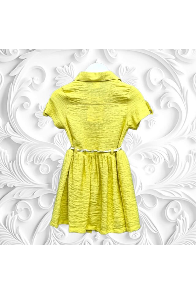 Wizzy Kız Bebek Yazlık Keten Elbise