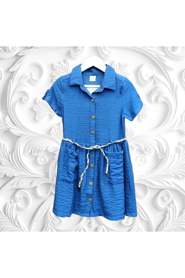 Wizzy Kız Bebek Keten Elbise