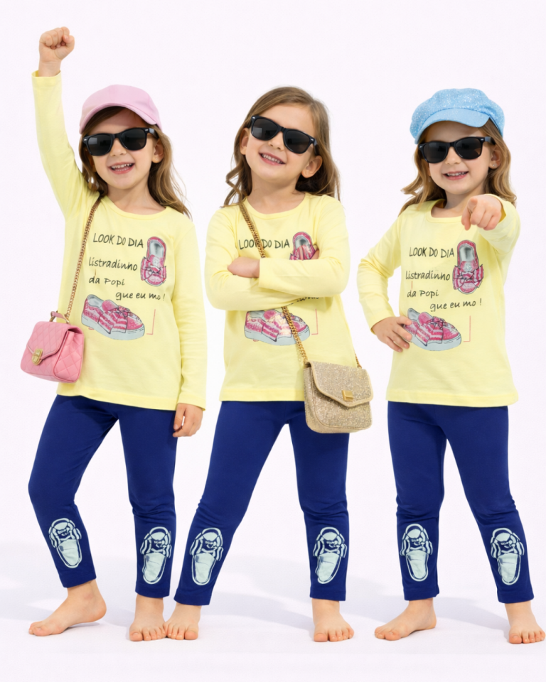 Popshops Kız Çocuk Spor Taytlı Takım