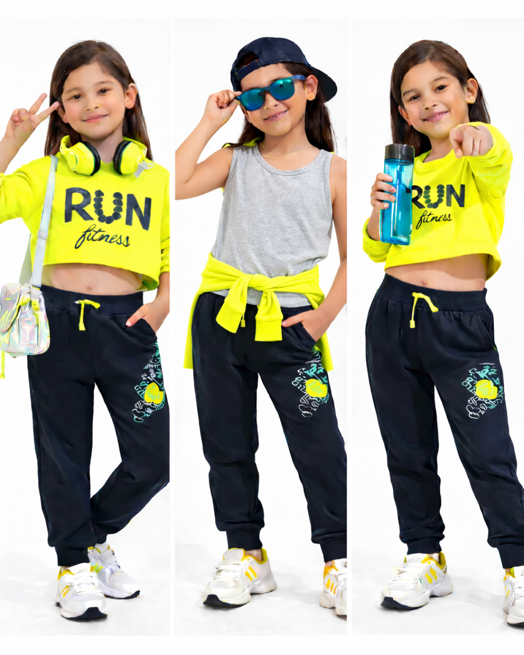 Pelops Kız Çocuk Üçlü Spor Eşofman Takım