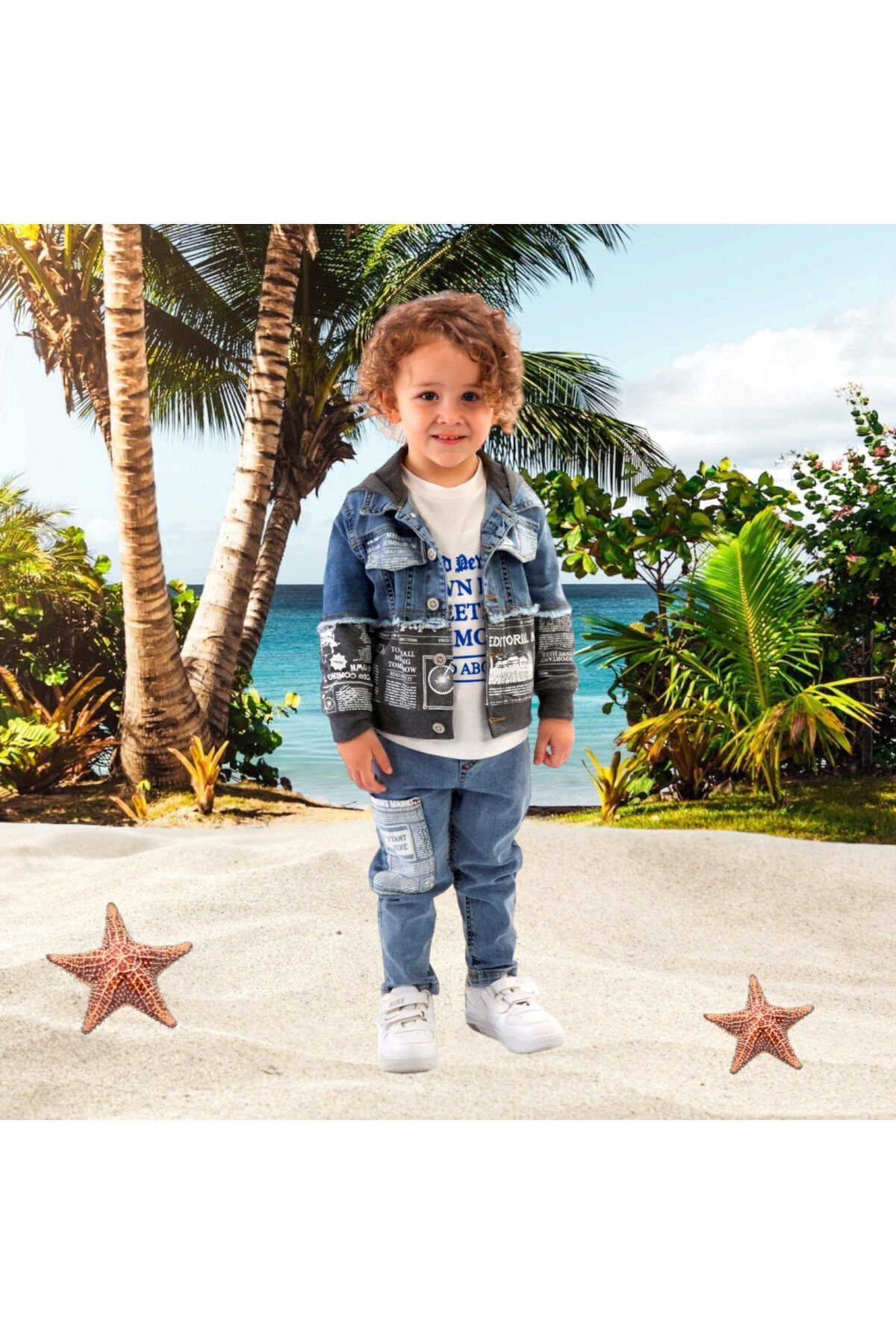 Jollypop Erkek Bebek Kot Ceketli Takım