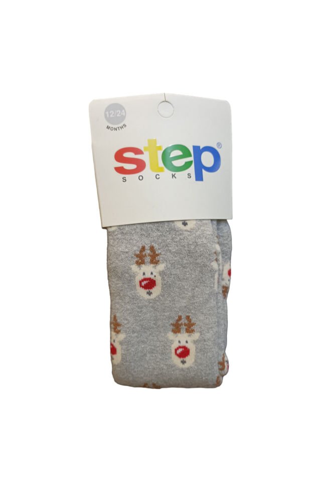 Step Unisex Bebek Kışlık Kalın Havlu Çorap Gri - 12-24 Ay