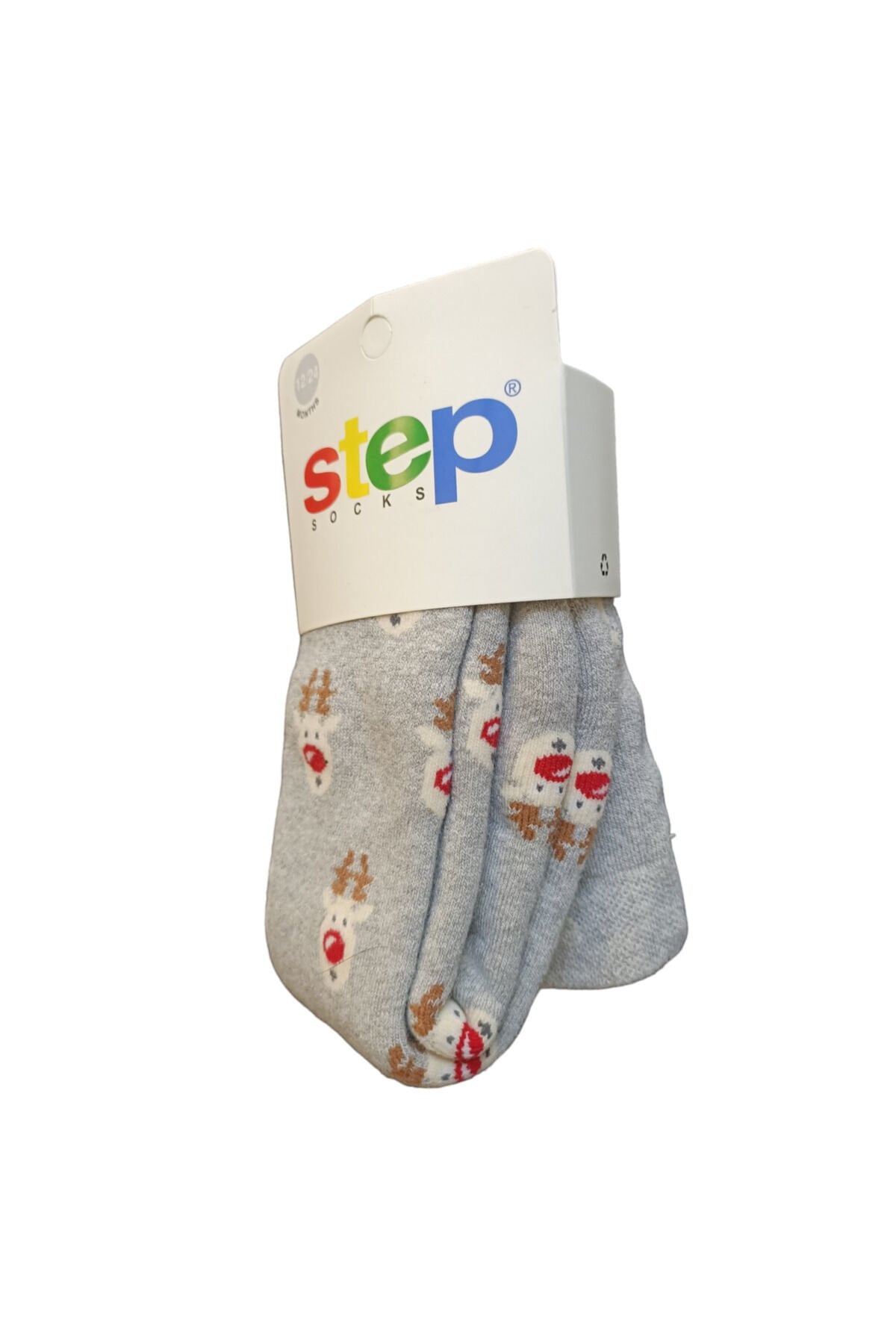 Step Unisex Bebek Kışlık Kalın Havlu Çorap Gri - 12-24 Ay