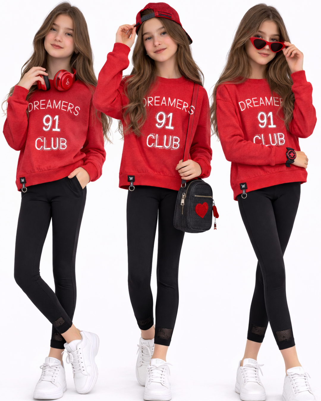 Popshops Kız Çocuk Spor Taytlı Takım