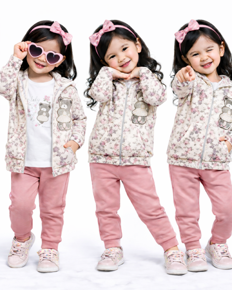 Babyrose Kız Bebek Ceketli Üçlü Takım