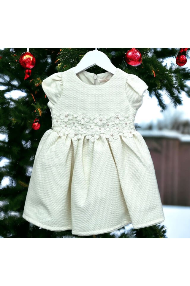 Rose Kız Bebek Hırkalı Dört Mevsimlik Elbise