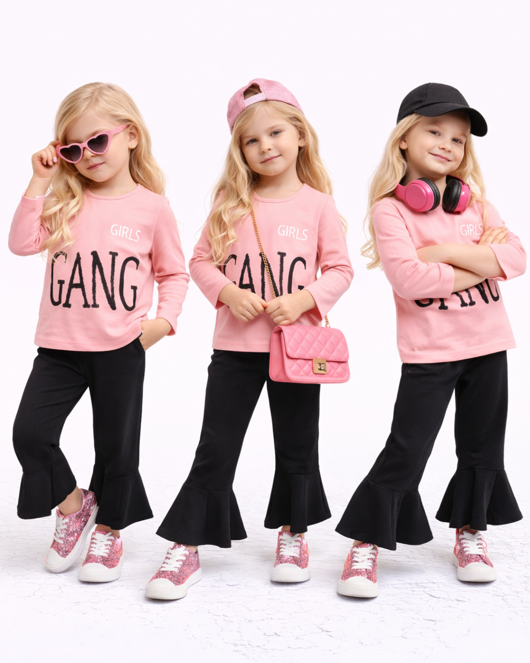 Popshops Kız Bebek Spor Taytlı Takım