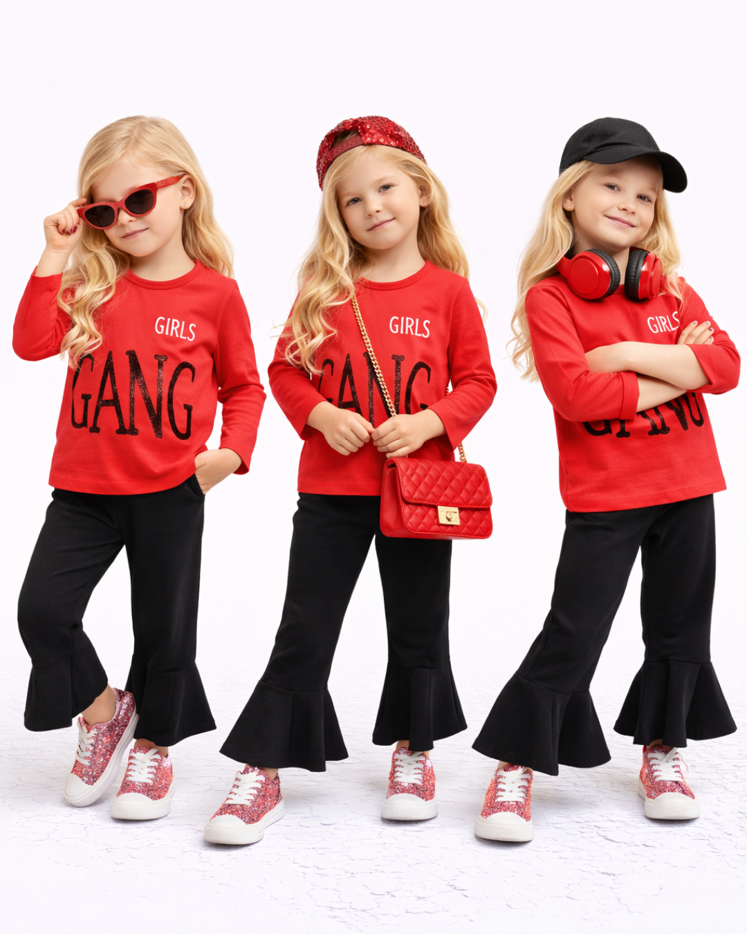 Popshops Kız Bebek Spor Taytlı Takım