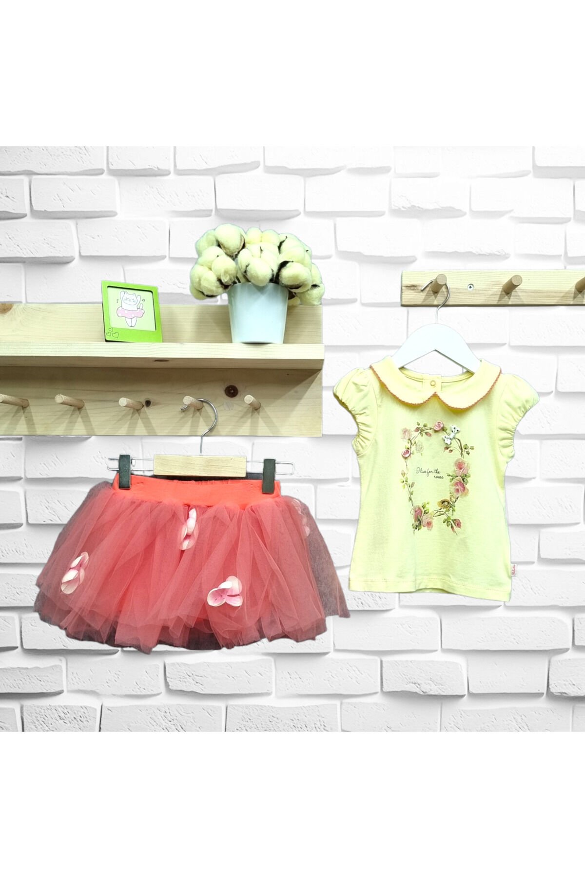 Bebetto Kız Bebek Etekli Yazlık Takım