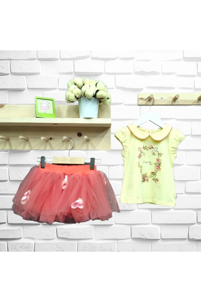 Bebetto Kız Bebek Etekli Takım