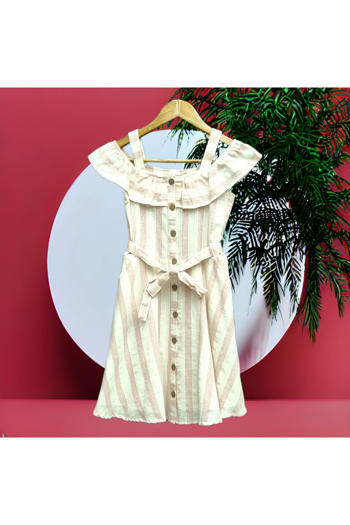 Wizzy Genç Kız Yazlık Keten Elbise