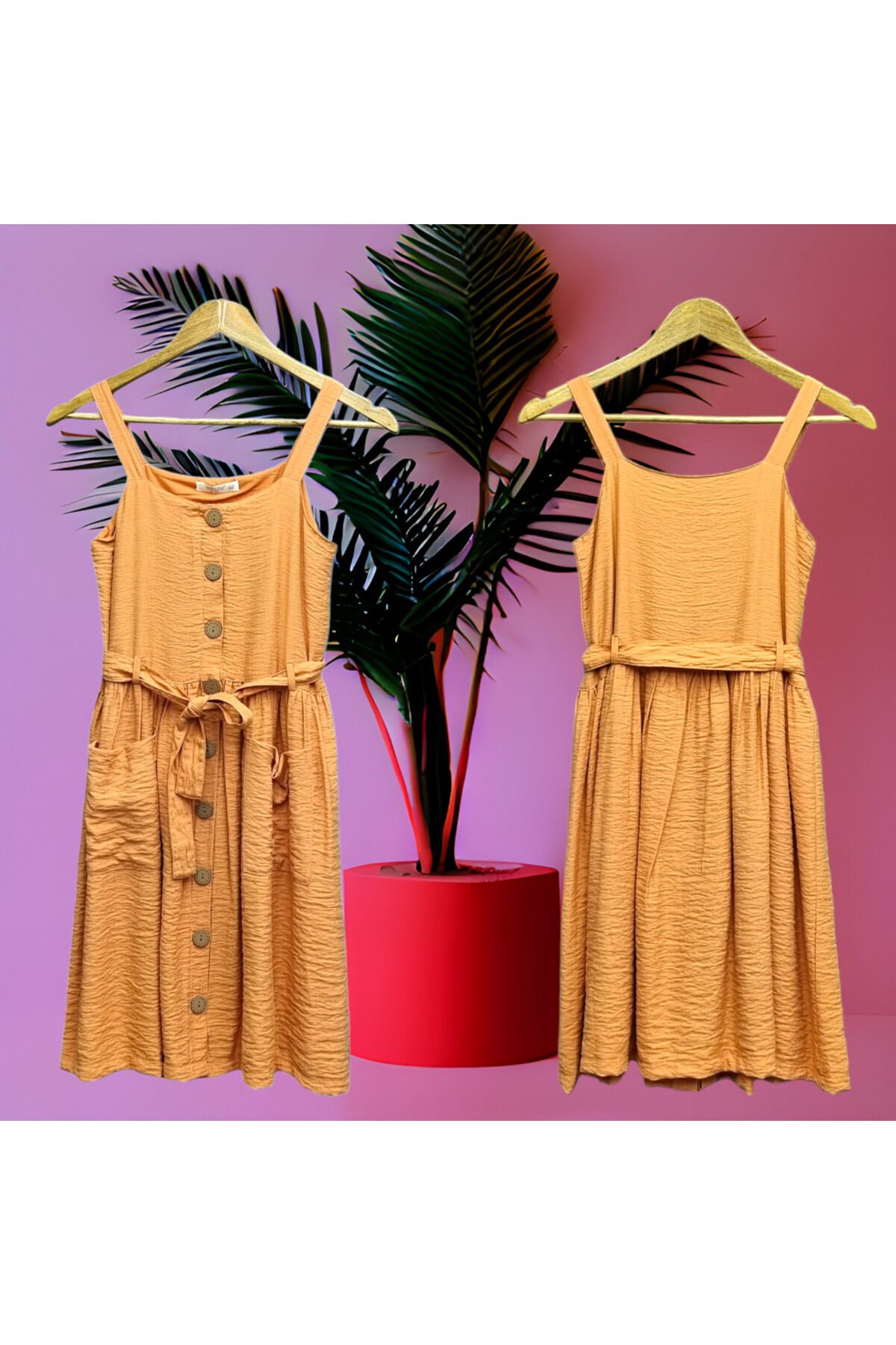 Wizzy Genç Kız Yazlık Keten Elbise