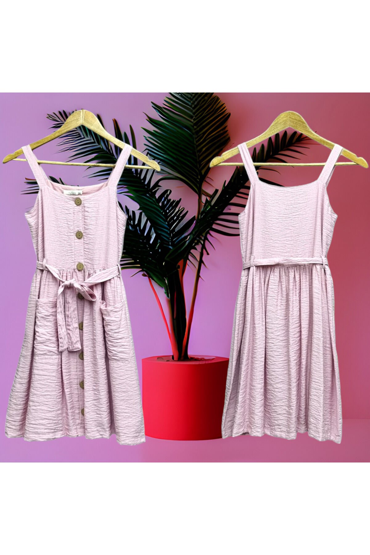 Wizzy Genç Kız Yazlık Keten Elbise