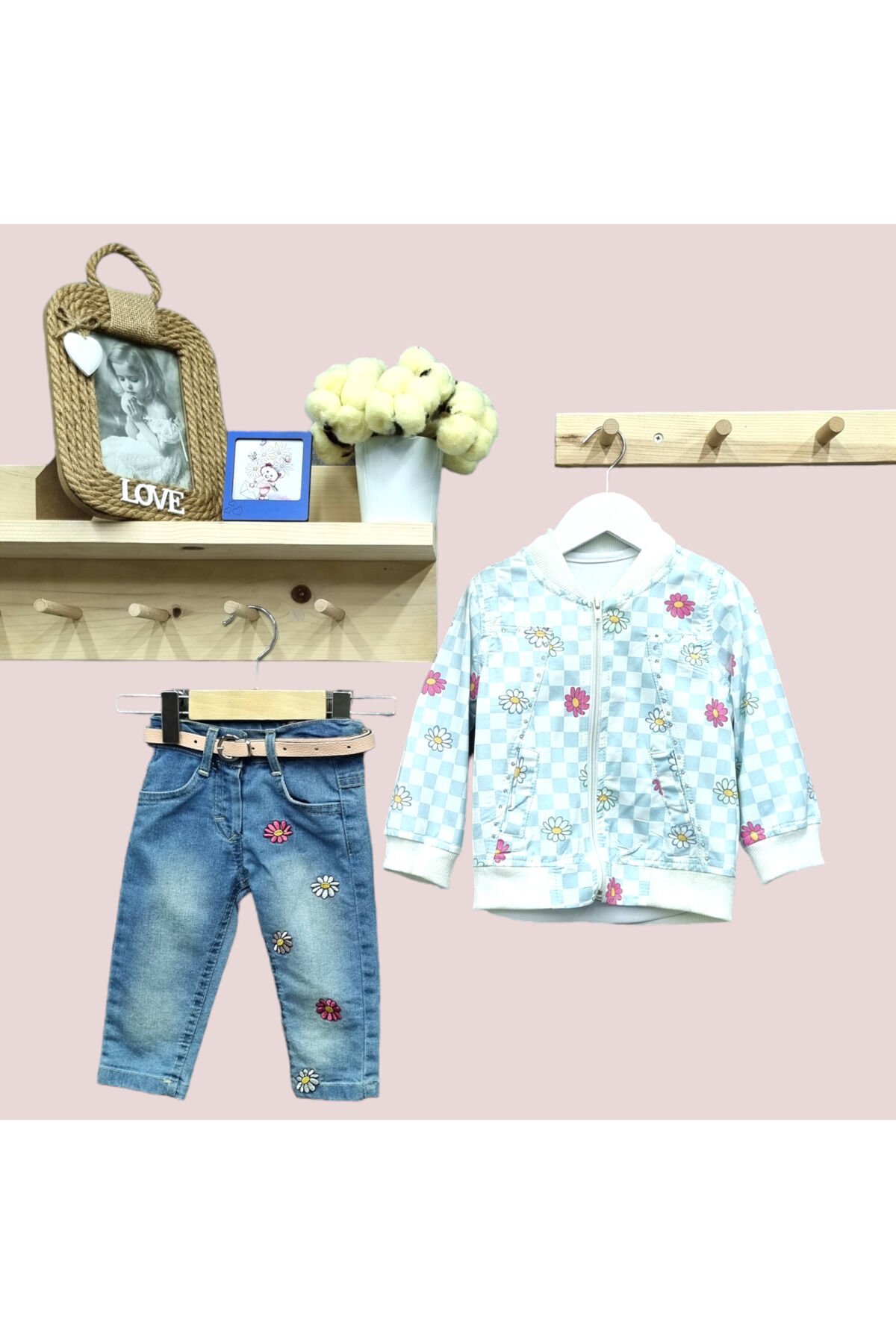 Kız Bebek Ceketli Takım