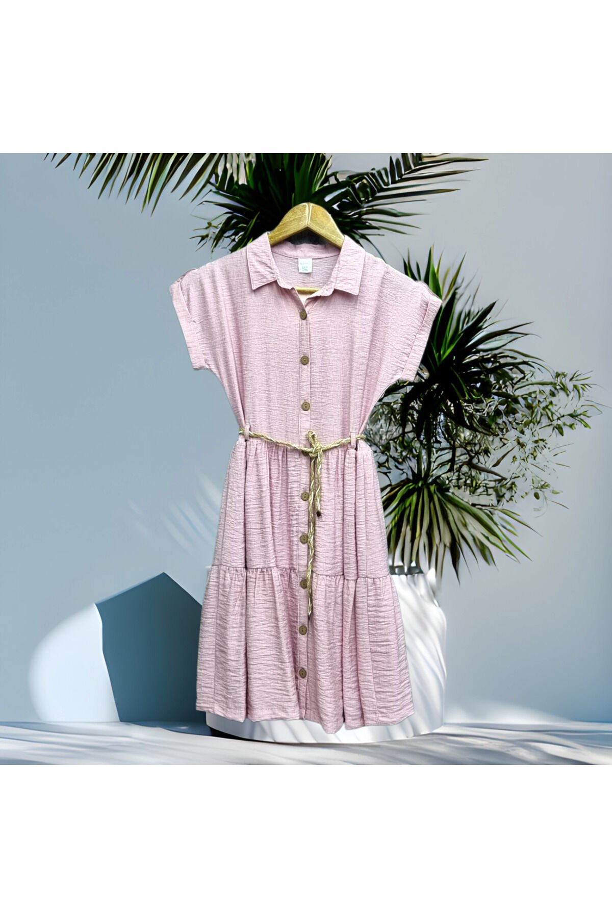 Wizzy Genç Kız Yazlık Keten Elbise