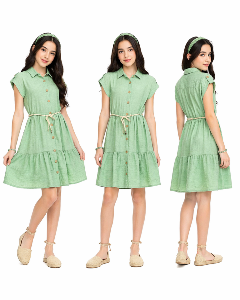 Wizzy Genç Kız Yazlık Keten Elbise