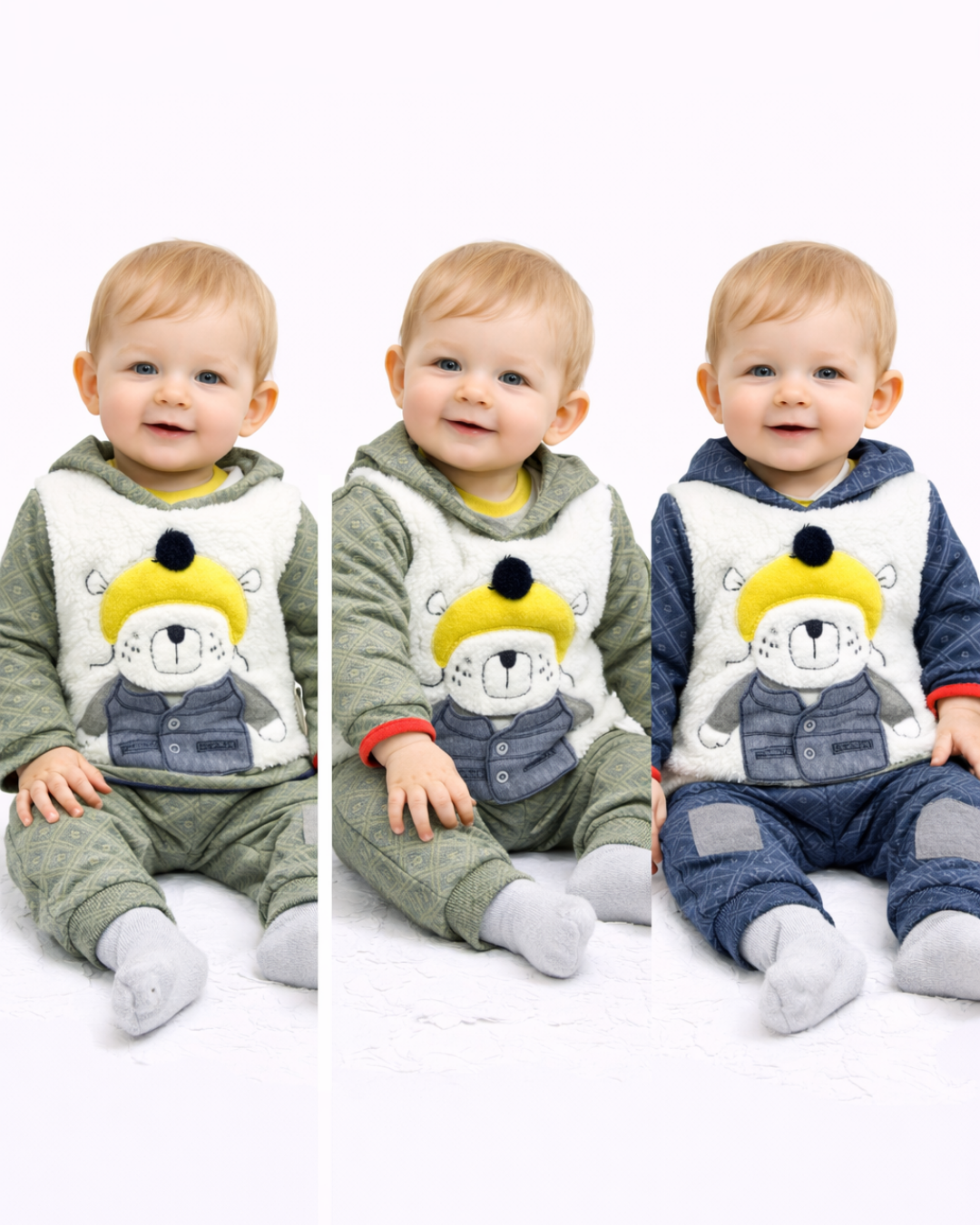 Mymio Erkek Bebek Kaykaylı Ayıcık Takım