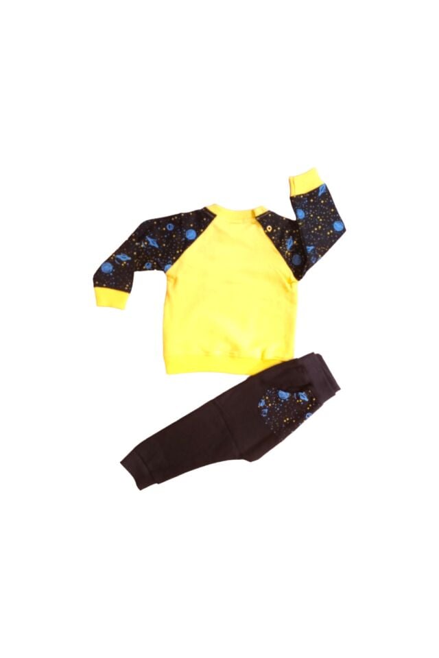 Pelops Erkek Bebek Spor Eşofman Takım Sarı - 6-12 Ay